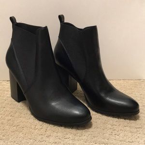 Black heeled booties